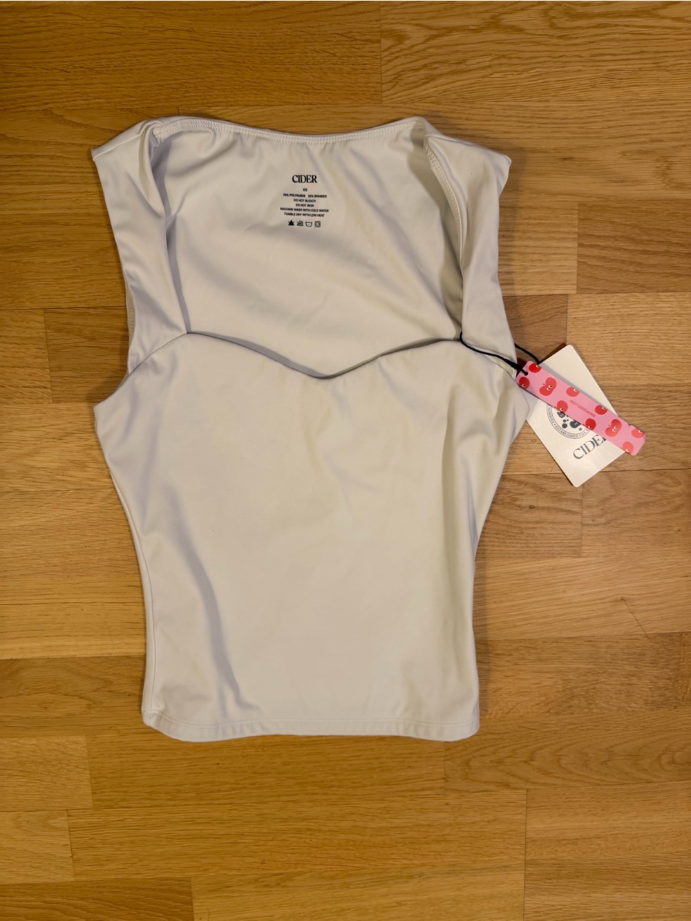Cider White Square-Neck Bandeau Tank